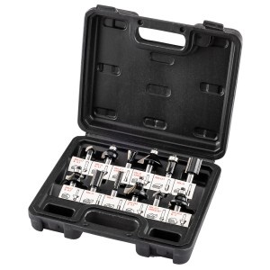 VIDIA freze pentru lemn, tija 8 mm, set de 12 buc.