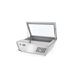 Vitrina de prezentare pentru inghetata, 77 lt, -18/-25 gr C, corp inox, ARKTIC by Hendi, 867x735x(H)373mm, Clasa energetica E