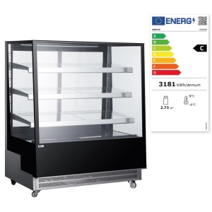 Vitrina frigorifica de prezentare interval temp. 2/6?C, 490 W corp inox, ARKTIC by Hendi, 1200x805x(H)1445 mm, 650 Litri, Clasa energetica C - Img 2