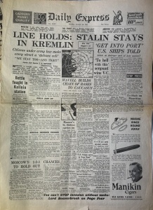 Ziar Istoric - Anglia - Daily Express, ediția de duminică, 12 octombrie 1941 (Nr. 12.917, Londra). - Img 2