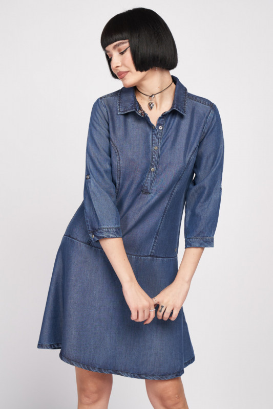 Lee Cooper - Női Farmer Ruhák Midi Hosszú Ruha