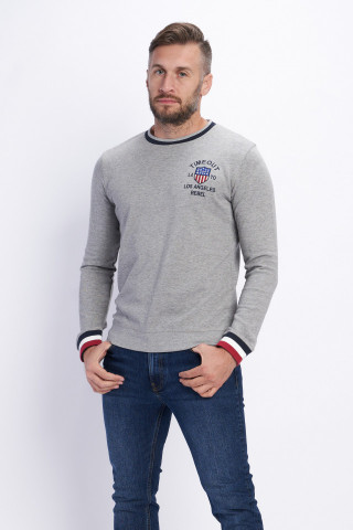 Lee Cooper - Férfi Pulóver Hosszú Ujjú Kerek Nyak