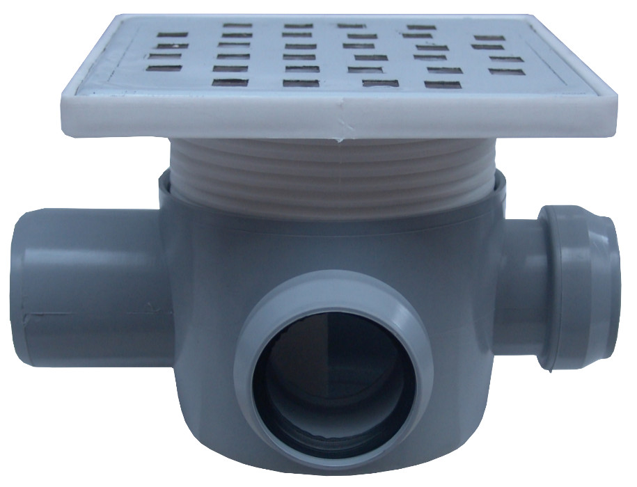 Sifon Pardoseala Patrat cu Inaltator SL 2 Intrari 90/180 grade Dreapta ...