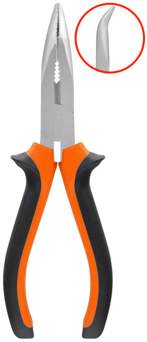Patent Orange-Negru Falci Indoite / L[mm]: 150