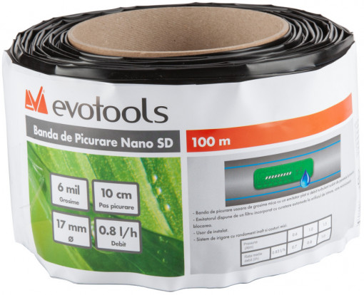 Banda de Picurare NANO SD 17 mm ETS / G[mm]: 0.15; P[cm]: 10; D[lph]: 0.8