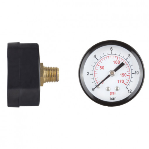 Manometru pt Apa Axial / P[bar]: 0-12; D[inch]: 1/4