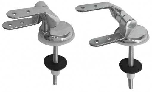 Balamale Cromate Paralele Lungi Inegale pt Capac WC 2 Pcs
