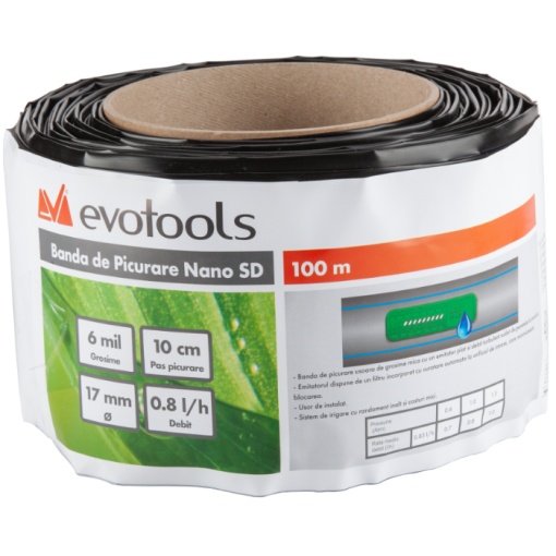 Banda de Picurare NANO SD 17 mm ETS / G[mm]: 0.15; P[cm]: 10; D[lph]: 0.8