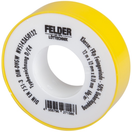 Banda PTFE Felder / L[m]: 12; B[mm]: 12; g[mm]: 0.1