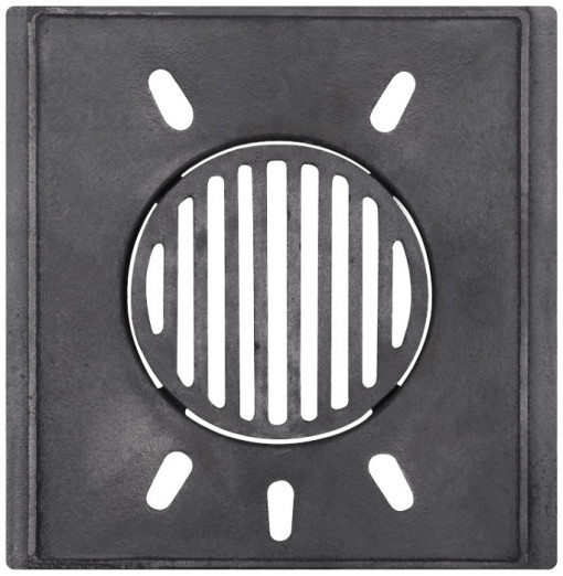 Focar cu Gratar Rotund din Fonta pentru Soba / L[mm]: 335; B[mm]: 325
