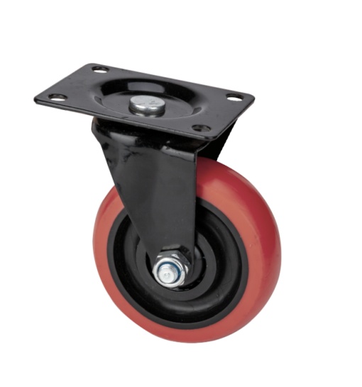 Roata Carucior Platforma PU / D[inch]: 4; Tip: Pivotanta