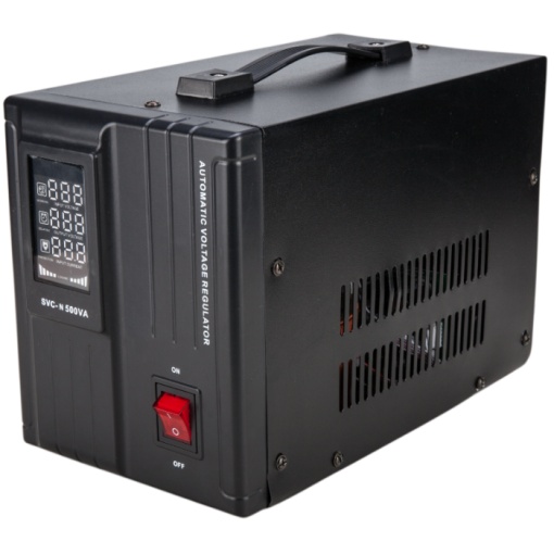 Stabilizator de Tensiune 500VA, LCD Display, Servomotor si Functie de Intarziere / P[W]: 400