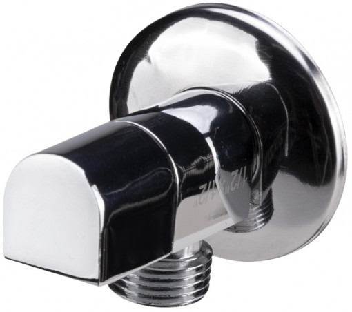 Robinet Coltar Nichelat cu Cap Armatura Ceramic ESP / De[inch]: 1/2; Di[inch]: 1/2