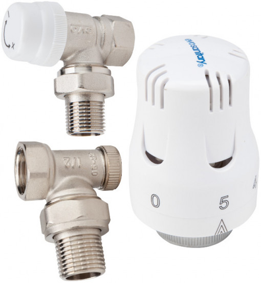 Set Robinet cu Termostat si Robinet Retur / D[inch]: 1/2