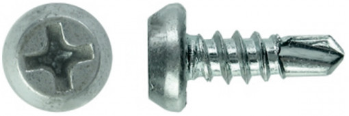 Surub Autoforant cu Cap Bombat Cruciform P / D[mm]: 3.5; L[mm]: 9.5; A[buc]: 100