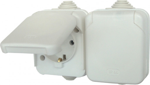 Priza cu Capac Dubla AG PT CP IP 44 / I[A]: 16