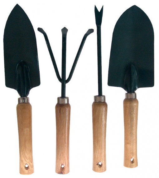 Mini Unelte Gradina Maner Lemn 4 Pcs