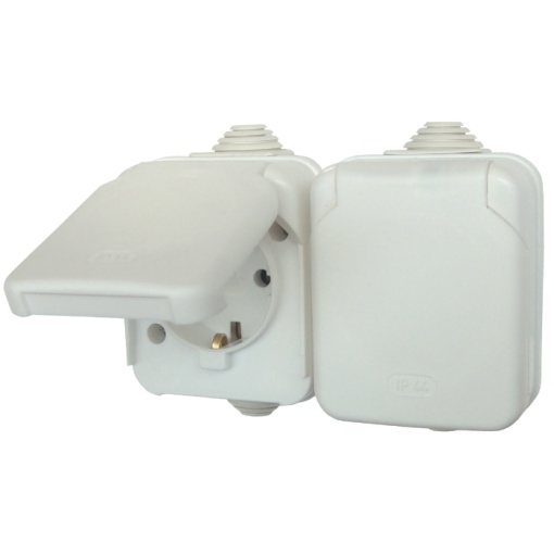 Priza cu Capac Dubla AG PT CP IP 44 / I[A]: 16