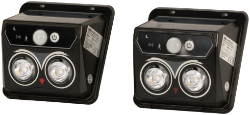 Proiector Solar Cu Senzor de Miscare pentru Perete cu Lumini Reglabile / P[W]: 1; 2 bucati