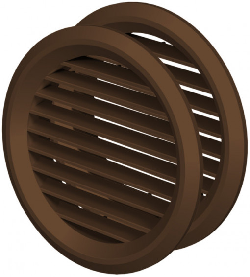 Grila de Ventilatie Rotunda din ABS cu Plasa 1111 / D[mm]: 50; C: Maro