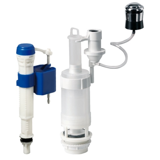 Mecanism WC Pneumatic cu Robinet Flotor Intrare Verticala / D[inch]: 3/8