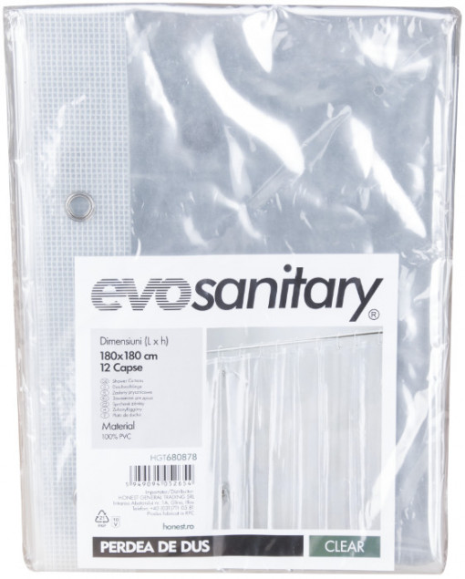 Perdea de Dus Transparenta ESS / D[m]: 1.8x1.8