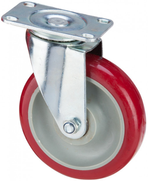 Roata Pivotanta cu Flansa din PA / D[mm]: 125; Tip: Fara Frana; S[kg]: 70