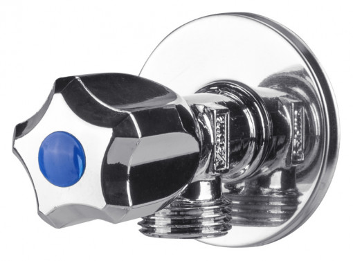 Robinet Coltar Nichelat cu Cap Armatura din Cauciuc 1002