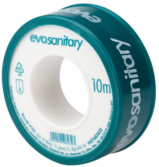 Banda PTFE 2033 / L[m]: 10; B[mm]: 12; g[mm]: 0.1; D[g/cm3]: 0.4