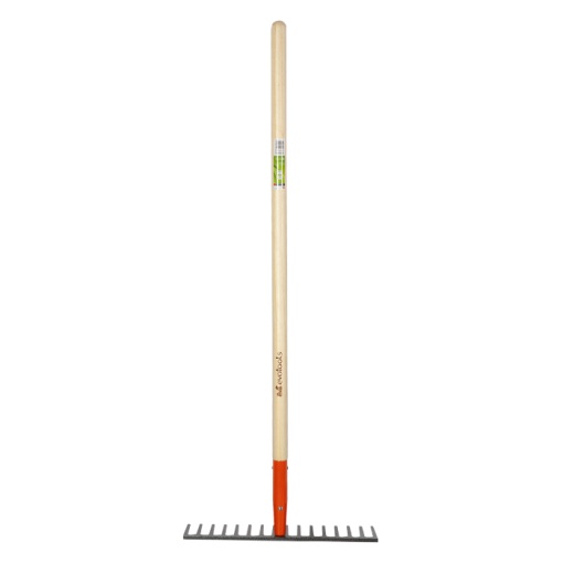 Grebla Forjata Tip A Gri Carbon cu Coada Lemn / L[mm]: 1220; Dinti: 16