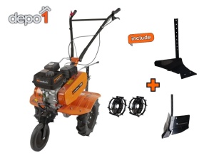 Pachet Motosapa T705 7CP cu Roti Transport EPTO + Plug Evotools 650 mm + Rarita