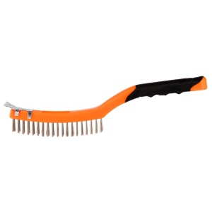 Perie Sarma Inox Maner Plastic 2 culori cu Racleta / L[mm]: 155; l[mm]: 15; N[randuri]: 3