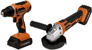 Kit Promo Masina de Gaurit si Insurubat si Polizor Unghiular cu 2 Acumulatori si Incarcator MAX 20V POWER Evotools