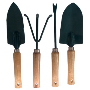 Mini Unelte Gradina Maner Lemn 4 Pcs