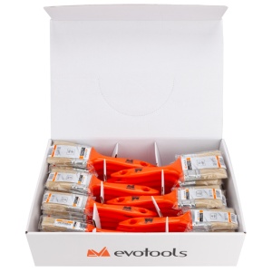 Cutie Pensule Maner din Plastic Orange 35 Pcs