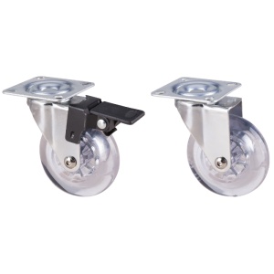 Roata Pivotanta cu Flansa din PP Transparent pentru Mobilier