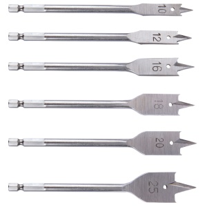 Burghiu Lemn Plat 6 Pcs 1103 / D[mm]: 10 - 25