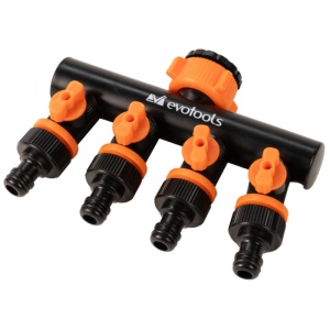 Adaptor Furtun 4 Cai cu Robineti EvoTools