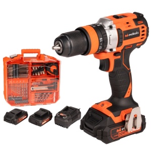 Kit Masina de Insurubat cu Percutie Brushless cu 2 Acumulatori si Accesorii Max 20V POWER Evotools