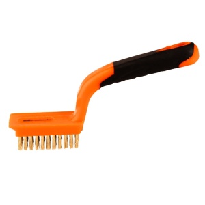Perie Sarma Otel placat Cupru Maner Plastic 2 culori Mini / L[mm]: 53; l[mm]: 28; N[randuri]: 5
