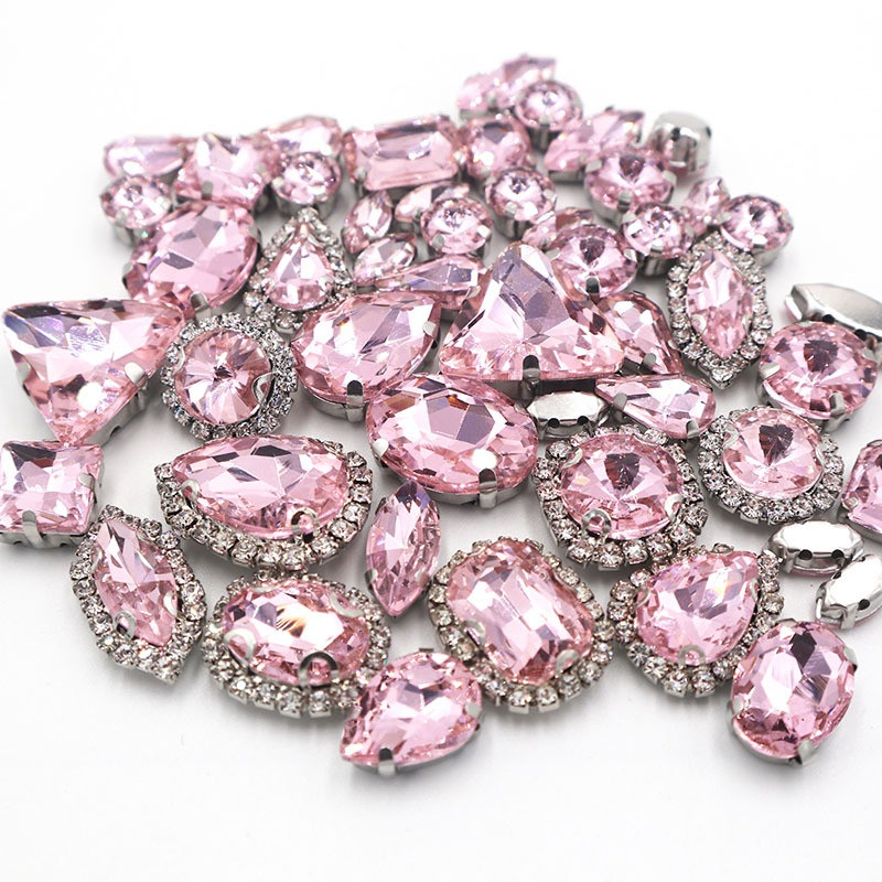 Pink Sewing Crystals Set