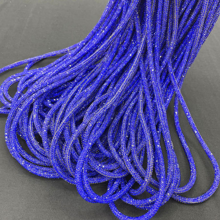 Decorative Chain Round Round Strand Strings, Imperial Blue, 4mm