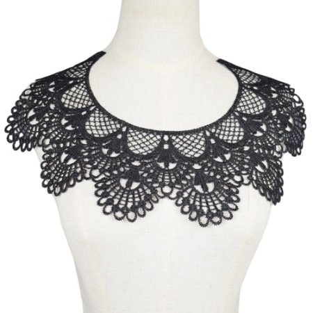 Guler Negru Brodat, 40 x 29 cm