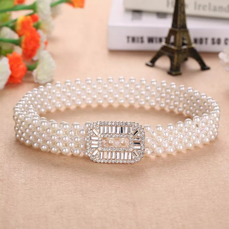 Elastic Belt with Pearl