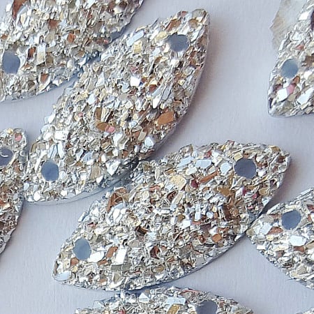 Mini crystal applications, 7 x 15 mm, (50 pieces/set)