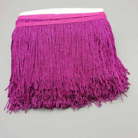 Fucsia Lurex Fringes, 15 cm