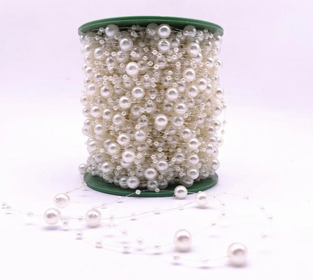 Perls String 3-8mm, Ivory - Img 1