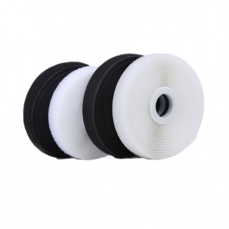 Velcro Tape, Black/White, Hook And Loop, 100mm (25meters/roll)