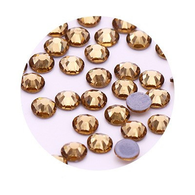 Hot-Fix Glass Crystals, SS10/SS12/SS16/SS20/SS30, Light Yellow, (1440bits/package-288bits/package)