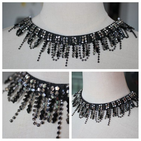 Collar with Beads and Stripes